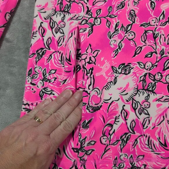 Lilly Pulitzer Jacket Large Purrposefully Pink Serena Luxletic UPF 50+ Stretch - Picture 3 of 9